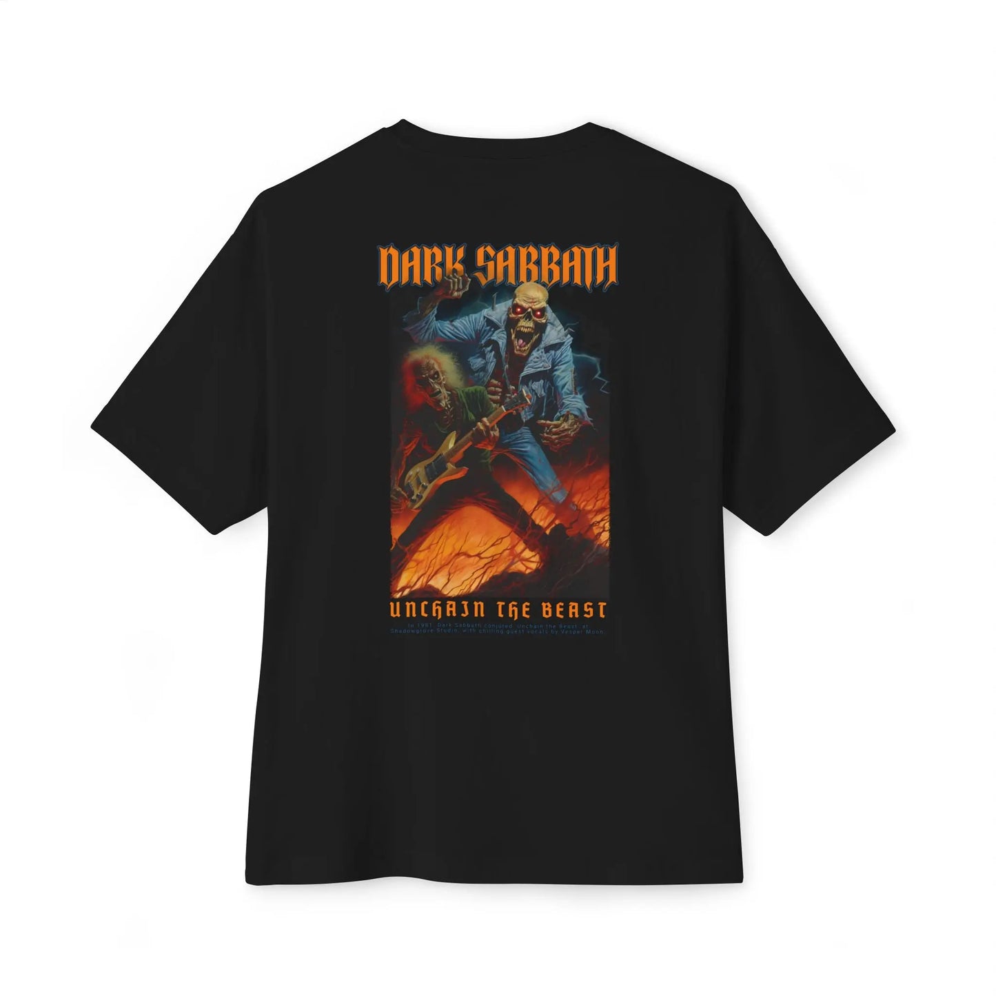 Dark Sabbath Oversized T-shirt: Perfect for Rock Fans and Metalheads Printify