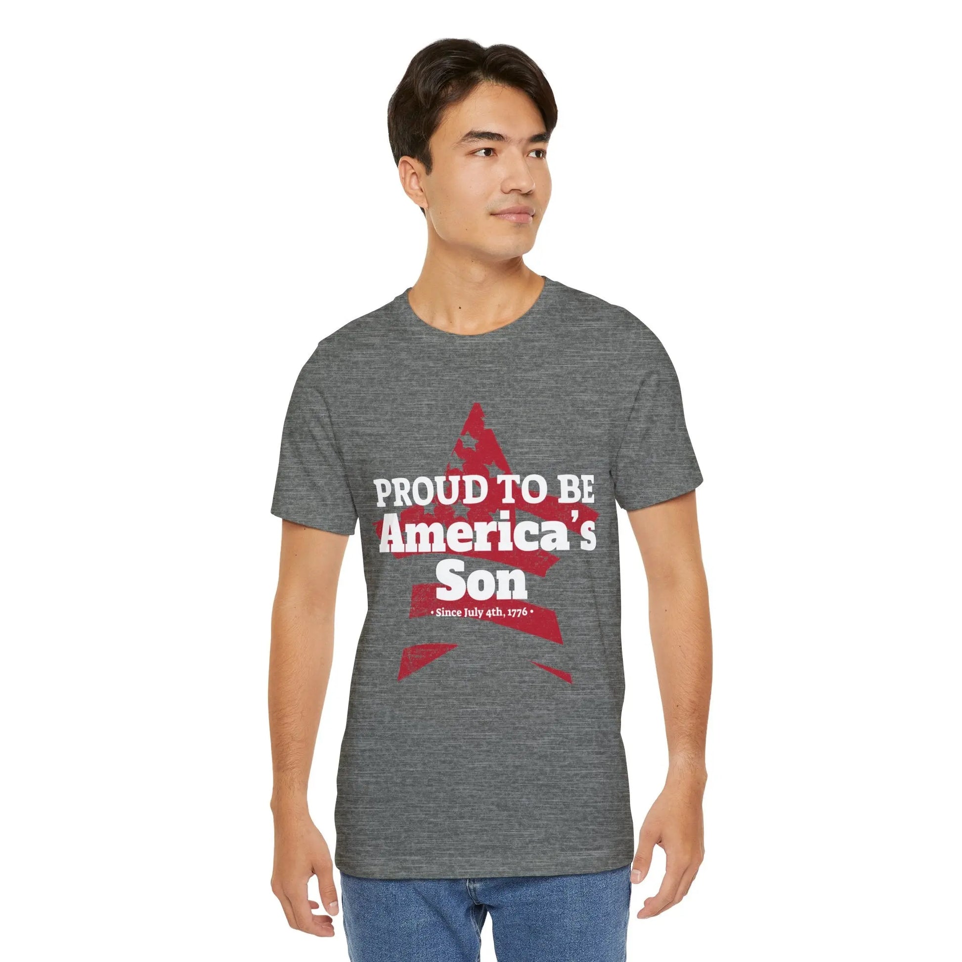 "Proud to be America's Son" T-shirt: Embrace Your Patriotic Style! Printify