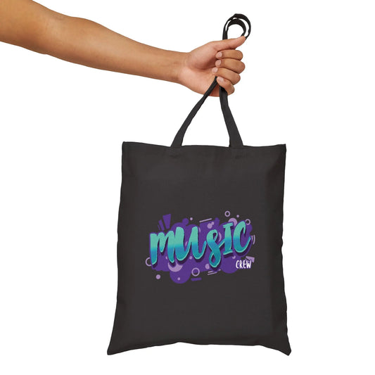 "Music Crew" Cotton Canvas Tote Bag - Realm of Artists