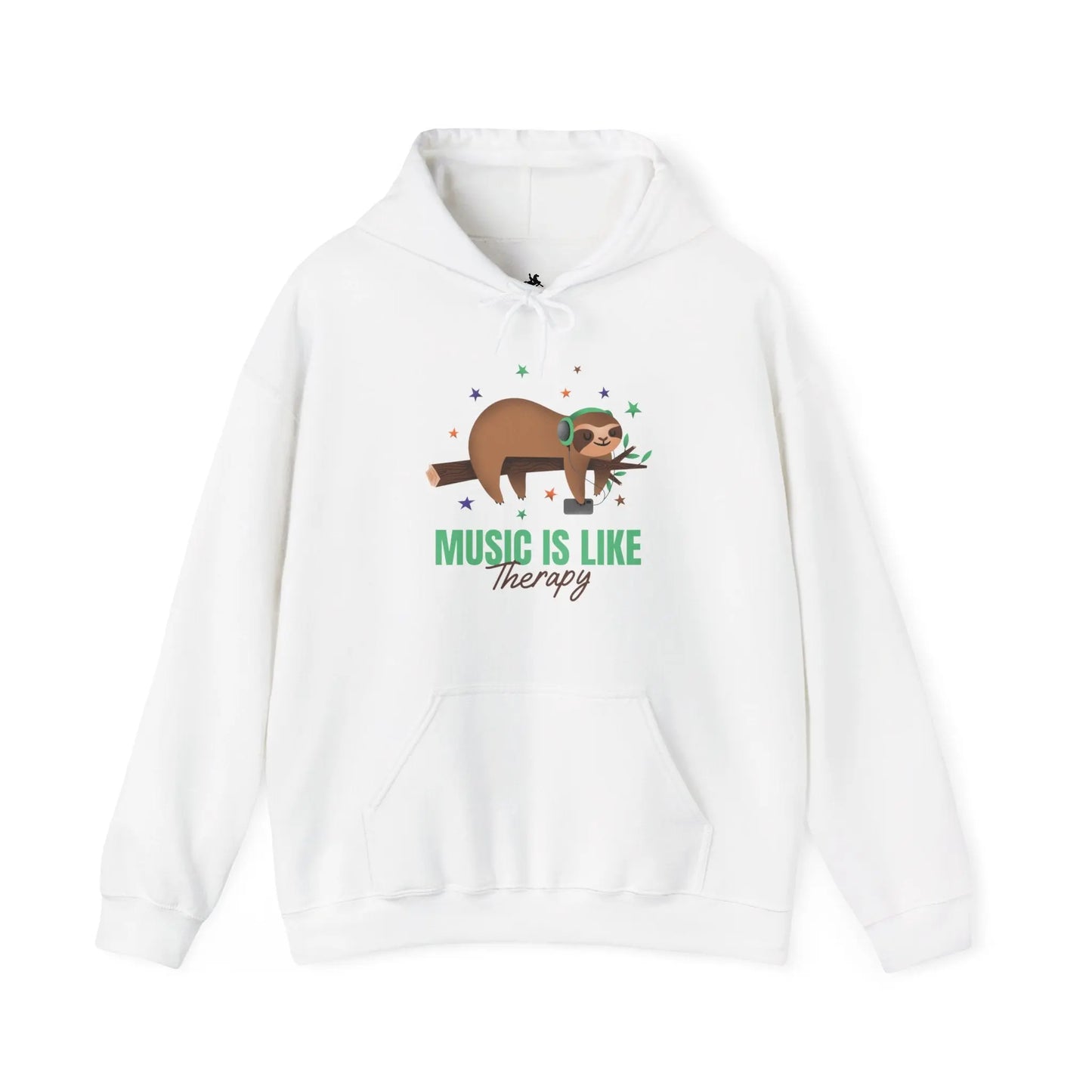 "Music is Like Therapy" Graphic Hoodie - Cozy Comfort and Style Printify