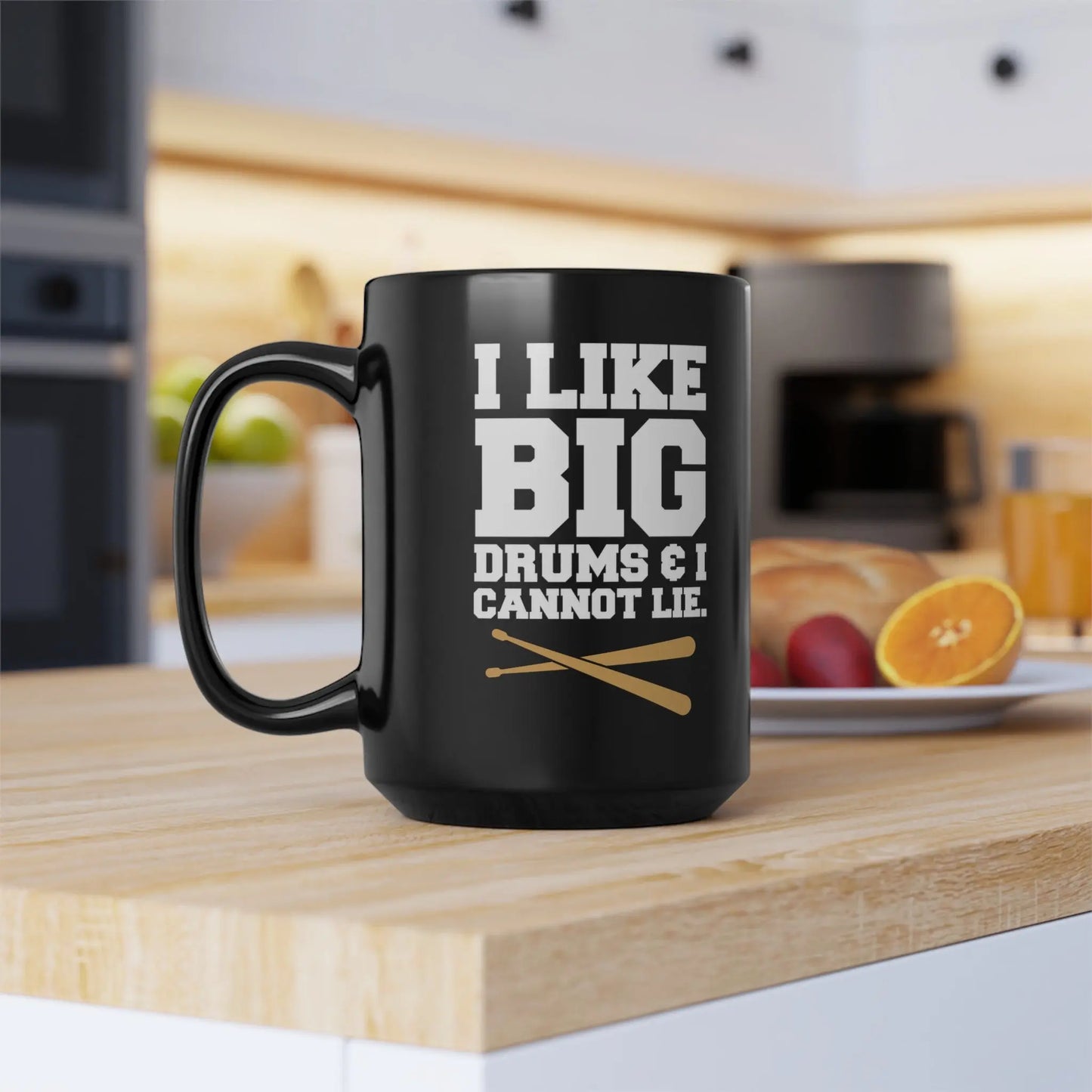 "I Like Big Drums and I Cannot Lie" Coffee Mug - Funny Percussionist Gift Printify