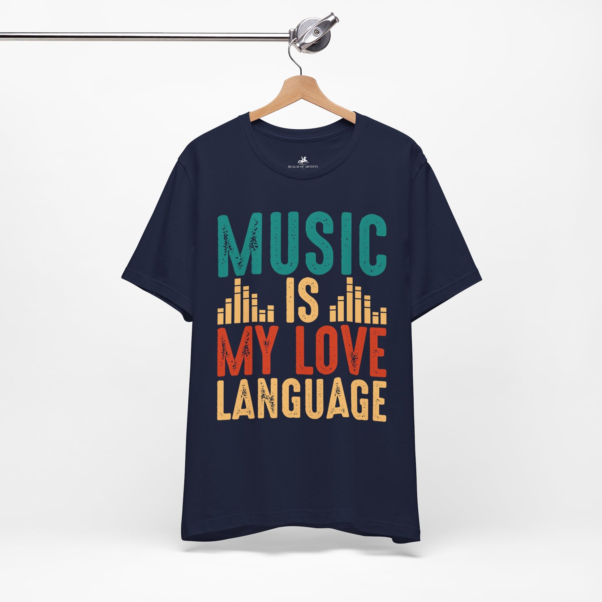 Music Is My Love Language Graphic Cotton T-Shirt - Trendy Short Sleeve Tee for Music Lovers | Unique Design, Comfortable Fit, Premium Quality Printify